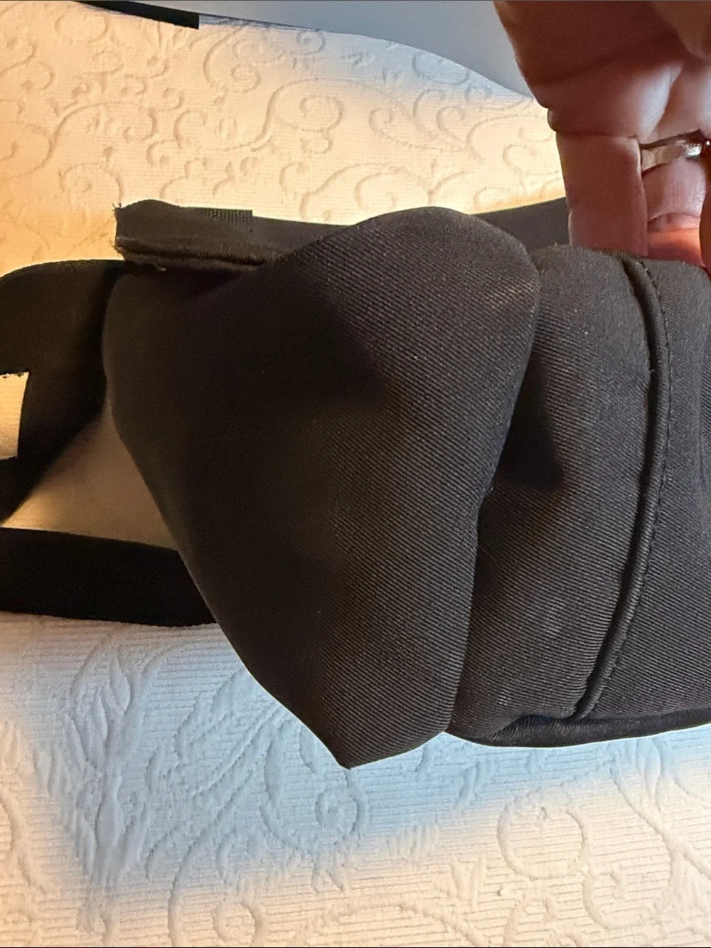 Black Canvas Messenger Bag by GAP.
